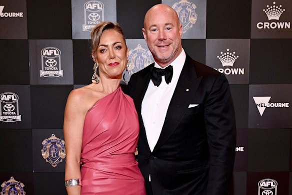 Cate and Luke Sayers at the Brownlow in September 2024.