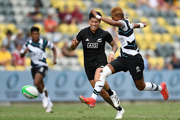 Gayle Broughton during her time playing for the New Zealand rugby sevens side.