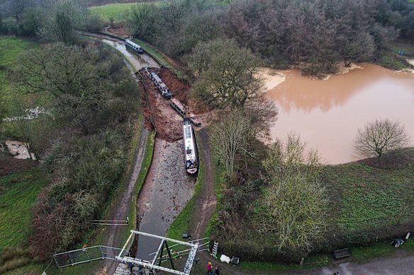 The scene of the collapse.