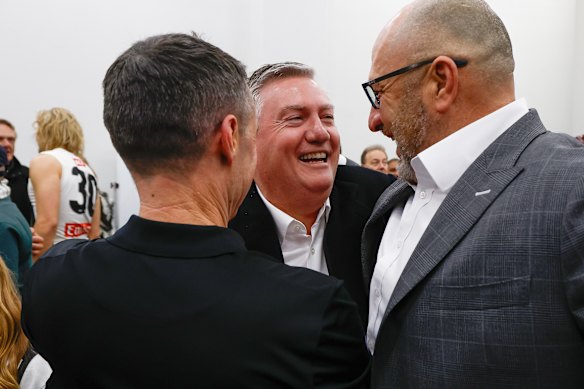 Former Collingwood president Eddie McGuire after the Magpies’ finals win over Adelaide.