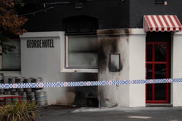 The George Hotel in South Melbourne was victim to an arson attack last weekend.