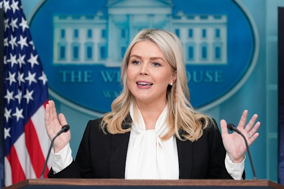 White House press secretary Karoline Leavitt says Iran is holding the world hostage.