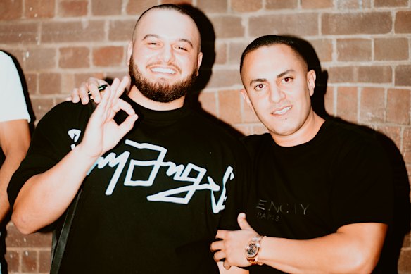Rapper Ali “Ay Huncho” Younes (left) with builder Andy Nahas.
