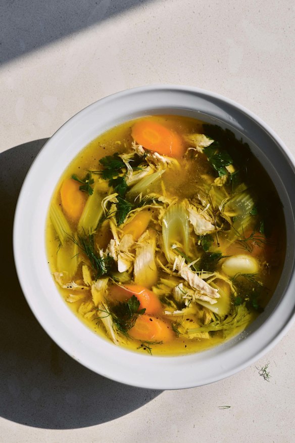 Chicken broth from Food You Want to Eat by Thomas Straker. 