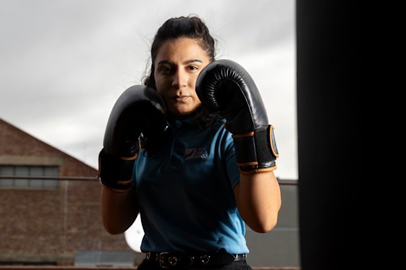 Boxer Khurshid Mohammadi is a student at North Melbourne’s River Nile School. 