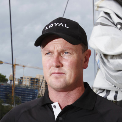 Anthony Bell on board his Investec LOYAL yacht.