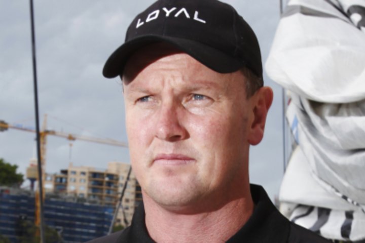 Anthony Bell on board his Investec LOYAL yacht.