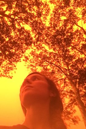 Ellen Burbidge in Narooma during the 2019 fires.