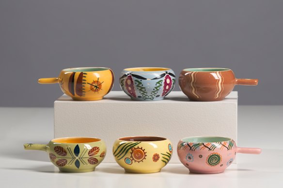 Six ramekins by potter Martin Boyd, whose productions can be highly valued.
