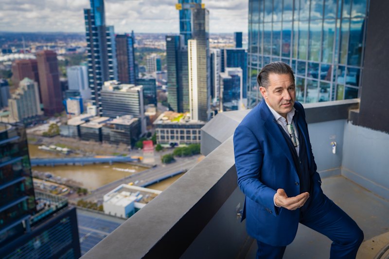 Putting a focus on hospitality: Lorenz Grollo says a facilities deck on level 38 could be turned into a terrace entertainment area.