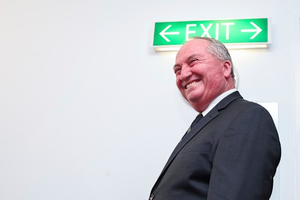 Nationals MP Barnaby Joyce, who is being actively courted by Pauline Hanson. 