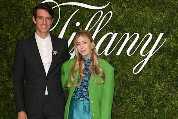 Arnault’s son Alexandre, pictured with wife Geraldine Guyot, is one of five billionaire siblings who all work at the family firm. The Le Monde series said the siblings were fighting to take control of the empire.