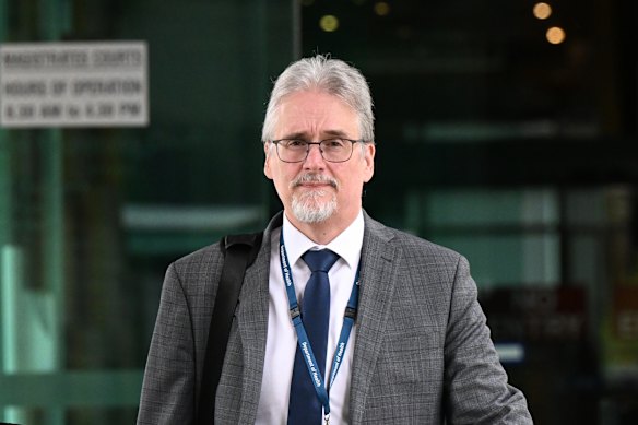 Shaun Drummond, then acting Queensland Health director general while on leave from Deloitte, pictured leaving the state’s Commission of Inquiry into Forensic DNA Testing in Queensland in 2022.
