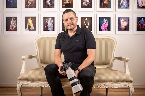 Photographer David Mullins takes portraits of locals for his Faces of Wyndham Facebook page.