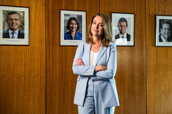 Kellie Sloane in the Liberal Party meeting room.