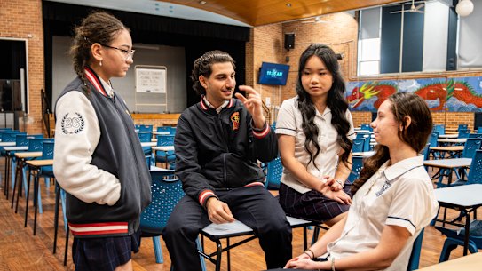 Bonnyrigg High students after HSC English exam.