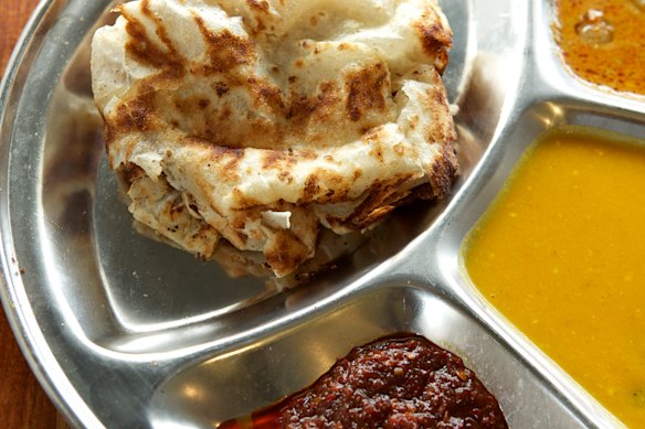 Roti canai at Roti Road in Footscray.