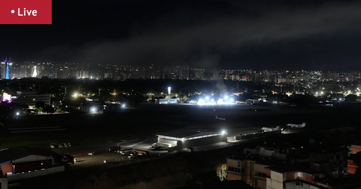 Explosions in Caracas as Donald Trump accused of ordering attacks on civilian and military targets