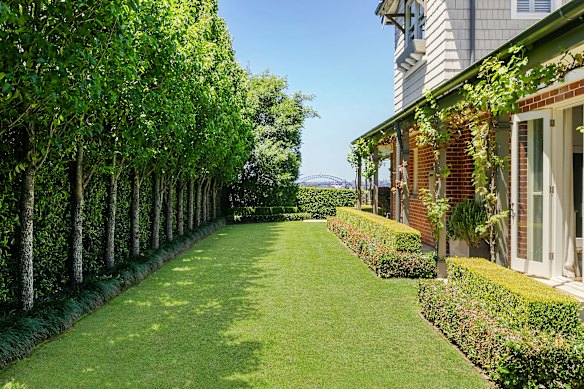 The non-waterfront home that broke the record in Longueville has a glimpse of the harbour. 