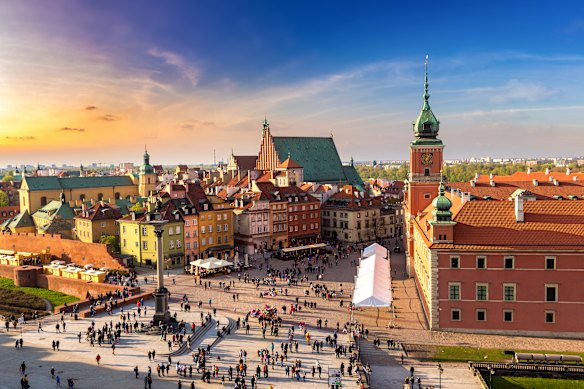 Warsaw on a sunny day is not what you might have expected.