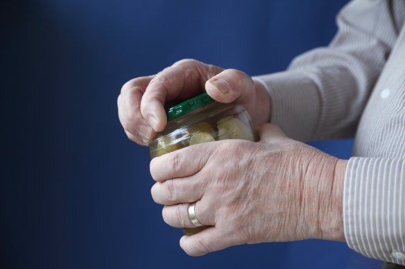 Good grip is important to maintain as we age, so don’t immediately pass the jar to someone else to open.