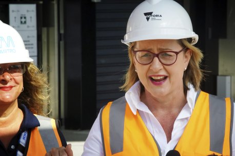 Premier Jacinta Allan at one of the new Metro Tunnel stations earlier this month.