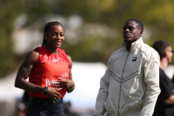 Richardson and her partner, Christian Coleman, both ran at Stawell.