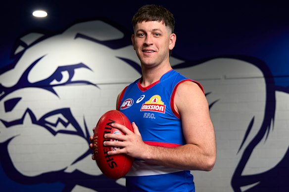 Look away, Port fans: Zak Butters in Western Bulldogs colours.