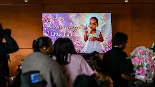 Hundreds of mourners gathered for the funeral outside Alice Springs on Saturday.