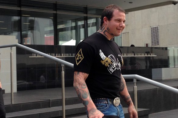 David Pye leaves court during an appearance in 2013. 