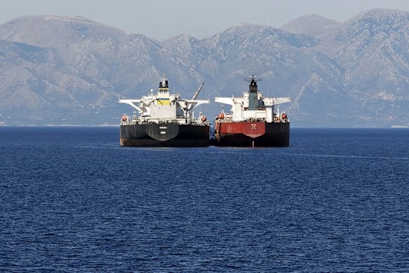 Russian oil tankers in the Mediterranean  in September. 