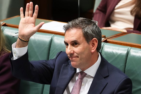 Hands up who’s afraid of the latest inflation figures? Jim Chalmers in question time on Wednesday.