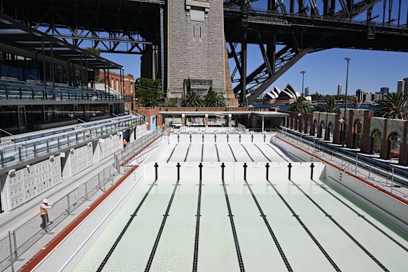 Water begins to fill North Sydney pool on Thursday.