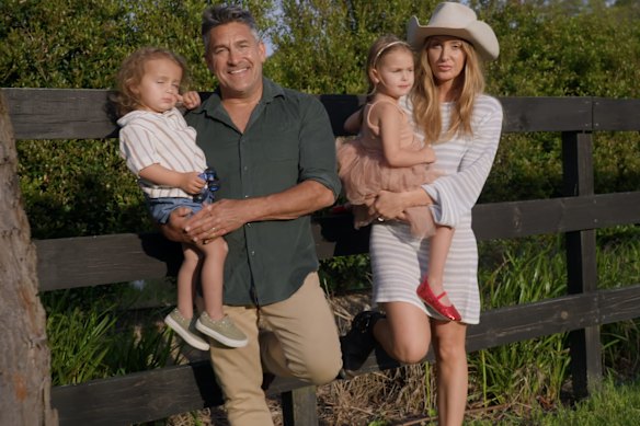 Jamie Durie with Ameka Jane and their two children, Beau and Nash.