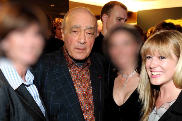 Australian Anne-Marie Kruk with Mohamed Al-Fayed when she was at Harrods.