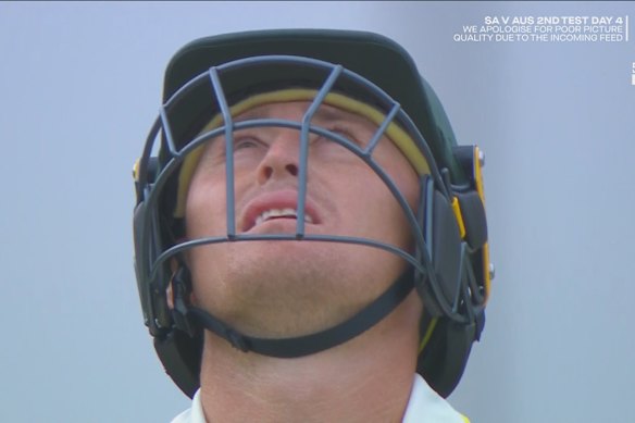 Marnus Labuschagne immediately regretted his shot selection after being dismissed in Australia’s second innings of the second Test against South Africa in Gqebera.