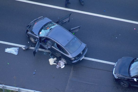 One of the vehicles involved in Thursday morning’s incident.