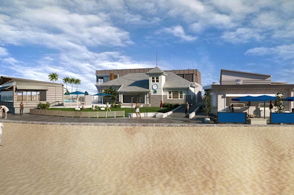 An artist’s impression of a beach view of the proposed changes.