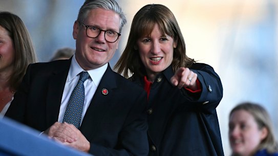 UK Chancellor of the Exchequer Rachel Reeves (right) with Prime Minister Keir Starmer in London in May.