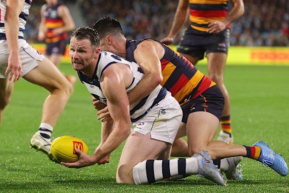 Cats skipper Patrick Dangerfield led from the front in a vintage display.