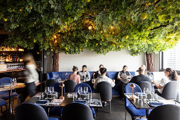 Gambino is decked out with greenery to channel the island of Capri.