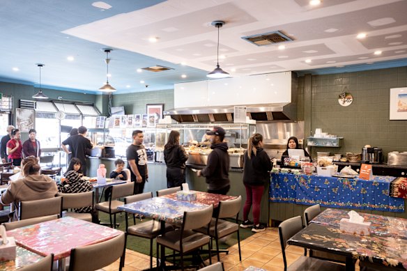 Matt Malaysian’s bain-marie trays are groaning with colourful, fragrant dishes.