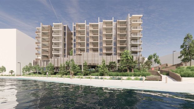 A digital render of the planned building at 16 Bright Place, Birtinya.