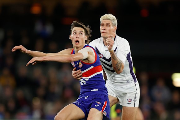 Former Docker Rory Lobb will renew a rivalry with now Bulldog teammate Sam Darcy in State Of Origin. 