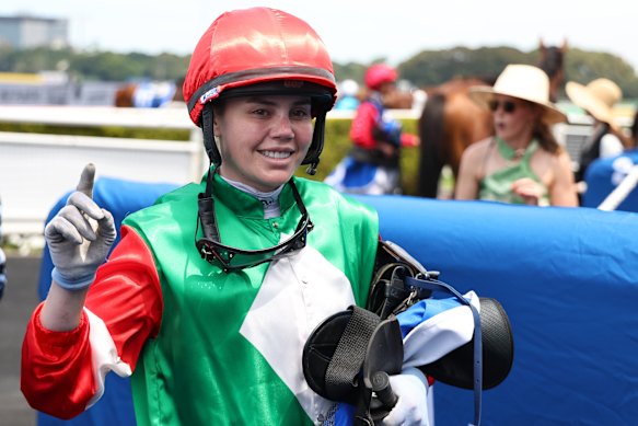 Winona Costin after the win of Agrarian Girl.