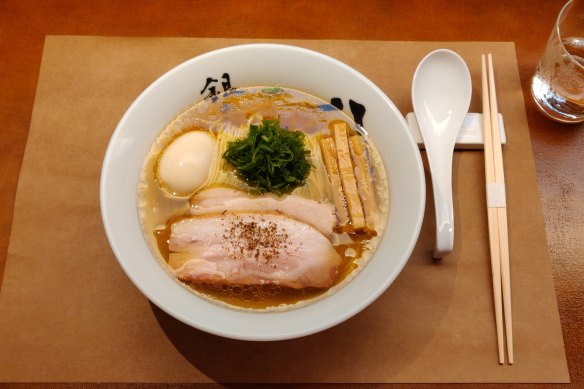 The chasu soba ramen at Ginza Hachigo.