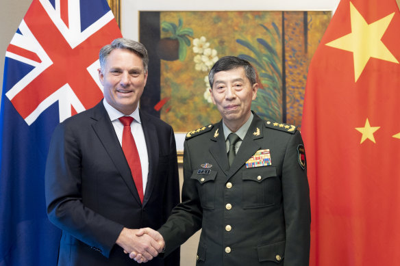 Defence Minister Richard Marles met his Chinese counterpart, Li Shangfu, during the Shangri-La Dialogue in Singapore.