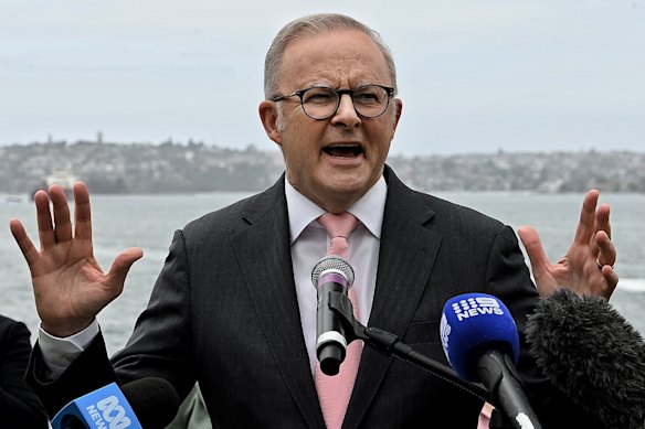 Australian Prime Minister Anthony Albanese at Kirribilli House on Wednesday.