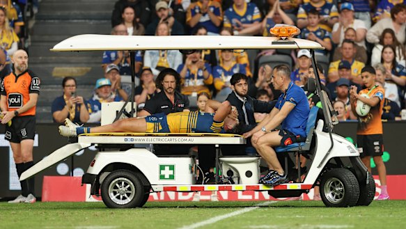 Parramatta have had a horror run with injuries, including Bailey Simonsson’s serious ankle injury.