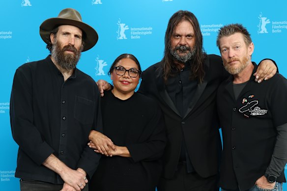 From left, Thomas M. Wright, Deborah Mailman, Warwick Thornton and Erroll Shand at the Berlinale.